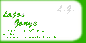 lajos gonye business card